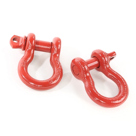 D-SHACKLES, 3/4-INCH, RED, PAIR, 9500LBS WORK LOAD LIMIT RED